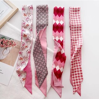 Phong Cách Hàn Quốc Ngày Lễ Tình Nhân Màu Hồng Series Khăn Cho Nữ Dây Buộc Tóc Cho Túi Tay Cầm Trang Trí Dài Nơ Túi Trang Trí