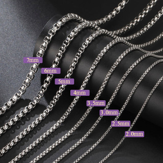 Sản phẩm bán buôn: Hộp dây chuyền xích thép không gỉ stylepunk, dày 2mm, đơn giản, phù hợp cho nam và nữ