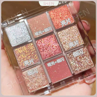 Bảng Phấn Mắt Capelle Chín Màu Mờ Lấp Lánh Ngọc Trai Mờ Màu Đất Nhiều Màu Phấn Mắt Hàn Quốc Series