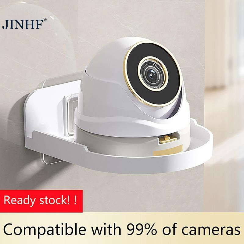 JINHF Giá đỡ Camera giám sát an ninh không cần đục lỗ Giá đỡ gắn tường không dấu vết mới tại nhà Máy cố định không cần khoan tự dính HOT