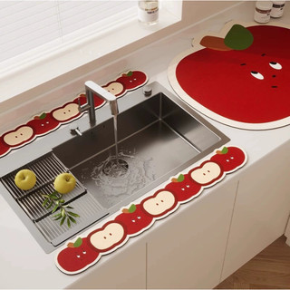 Thảm thấm hút mặt bồn rửa 2 cái Cho Bồn Rửa Bát, Thấm Hút Nước, Lót Cao Su, Bộ/Trọn Bộ 2 Thảm