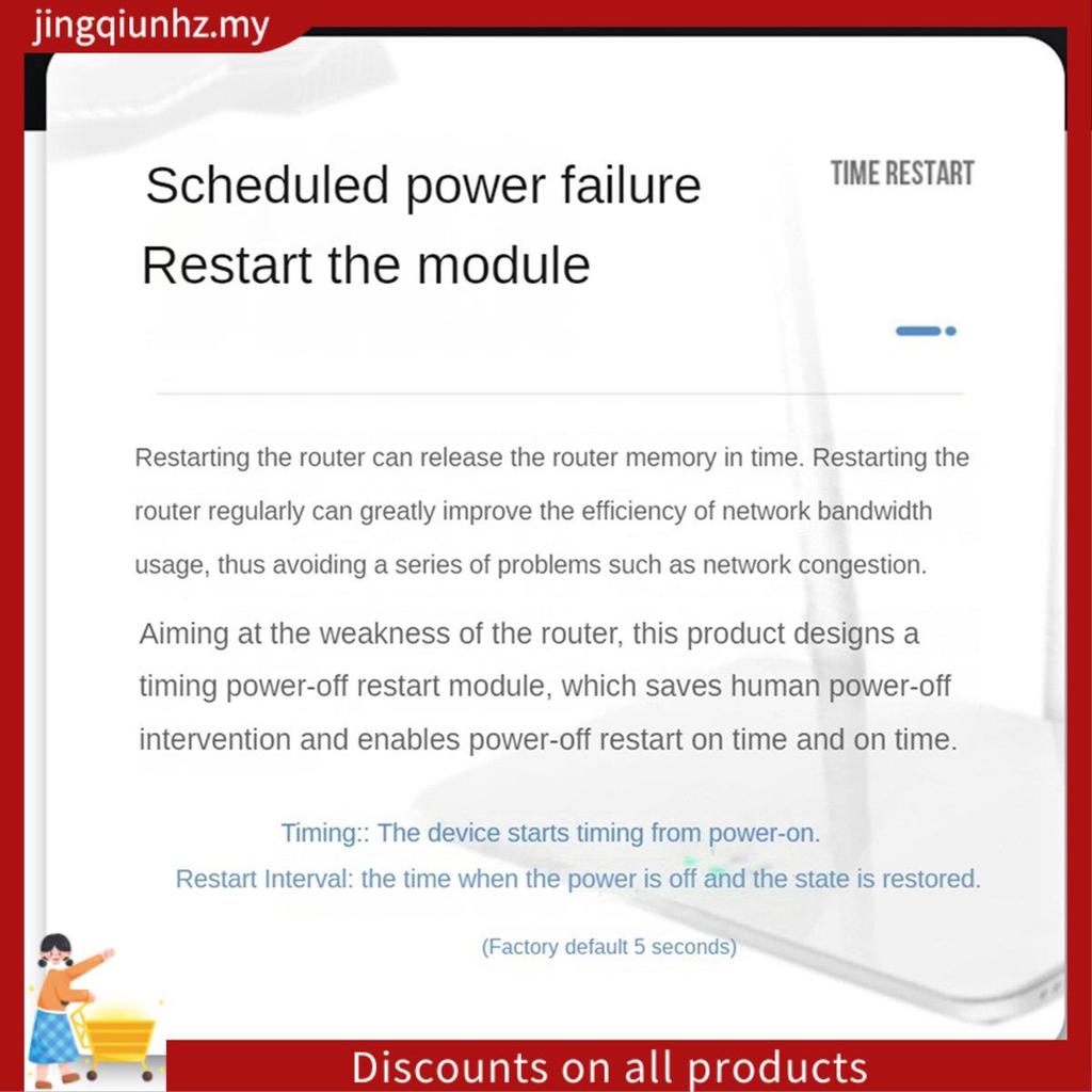 24 Giờ Tự Động Khởi Động Lại Router Định Tuyến Hẹn Giờ Đặt Lại Công Cụ DC Power Manager 1 Chiếc Trắng
