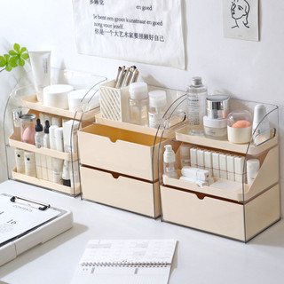 Hộp đựng mỹ phẩm Acrylic - Dụng cụ sắp xếp để bàn chống bụi cho Son môi chăm sóc da