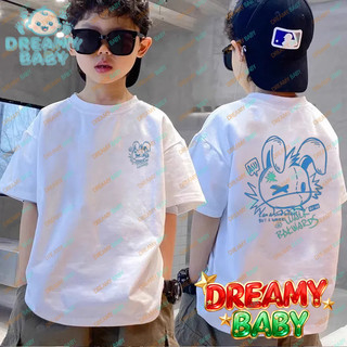 COD✅ (Hồ Chí Minh)DREAMY Áo thun bé trai mới, kiểu Hàn Quốc, phong cách dễ thương, áo rộng cho trẻ em từ trung đến lớn