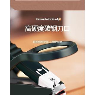 Kìm Cắt Móng Tay Có Kính Lúp 2.5 Lần Thép Carbon Dành Người Già Trẻ Em Chống Bắn Móng Dày