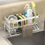 Kệ để đồ rửa chén inox đặt bồn rửa, thoát nước nhanh, gọn gàng vệ sinh