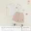 Bộ cộc tay vải Sợi tre kháng khuẩn [ mềm, mát, co dãn và thấm hút tốt] dành cho bé từ 6m-4y HCT01)