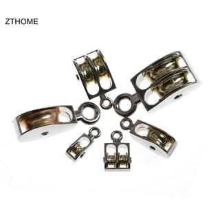 ZTHOME 36 / 52 / 75mm Kim loại sheave hợp kim kẽm ròng rọc mini ròng rọc đơn / đôi cho diy HOT