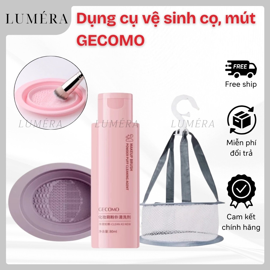 Dụng cụ vệ sinh Silicone nước giặt, giá phơi cọ, mút trang điểm Gecomo bằng nhựa chuyên dụng cao cấp nhỏ gọn tiện lợi