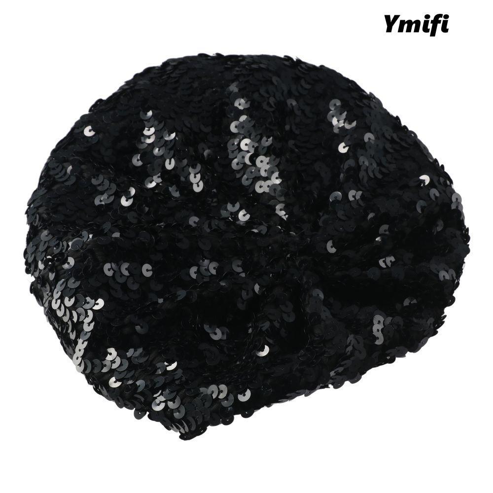 Mũ nồi YMIFI Mũ nữ Newsboy Mũ lấp lánh Sequins Cá tính Mũ Gatsby