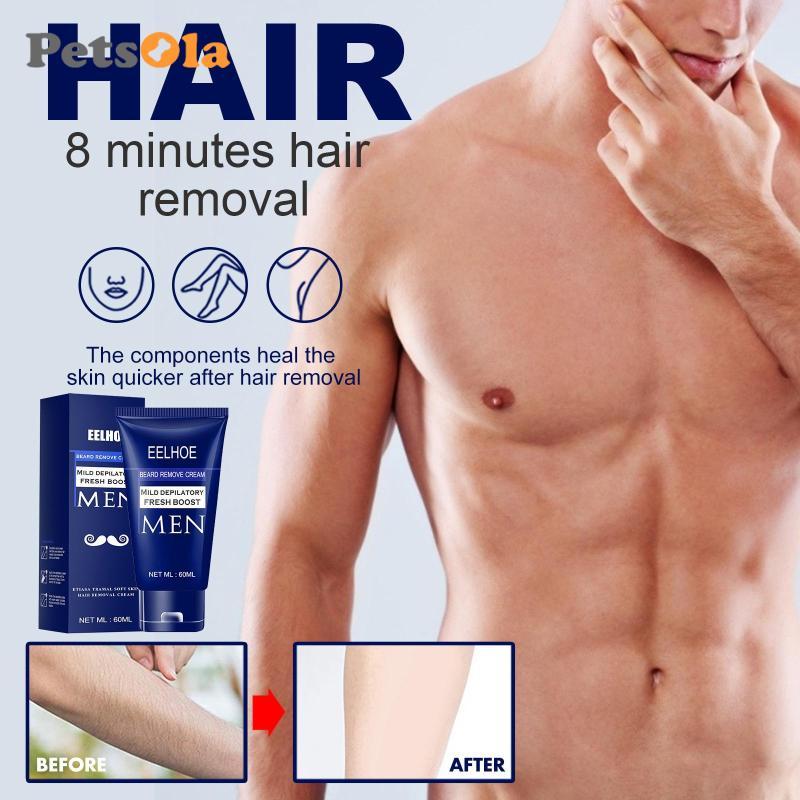 Kem Tẩy Lông Nam 60ml Làm Mới Nhanh Mịn Thoải Mái Không Đau