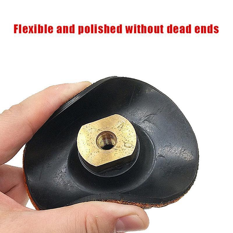 GOAY 3Inch 4Inch Cao Su Baing Pad M10 M14 M16 Sợi Đánh Bóng Đĩa Mài Baing Pad Cho Máy Xay Góc Đánh Bóng Đĩa Pad VN