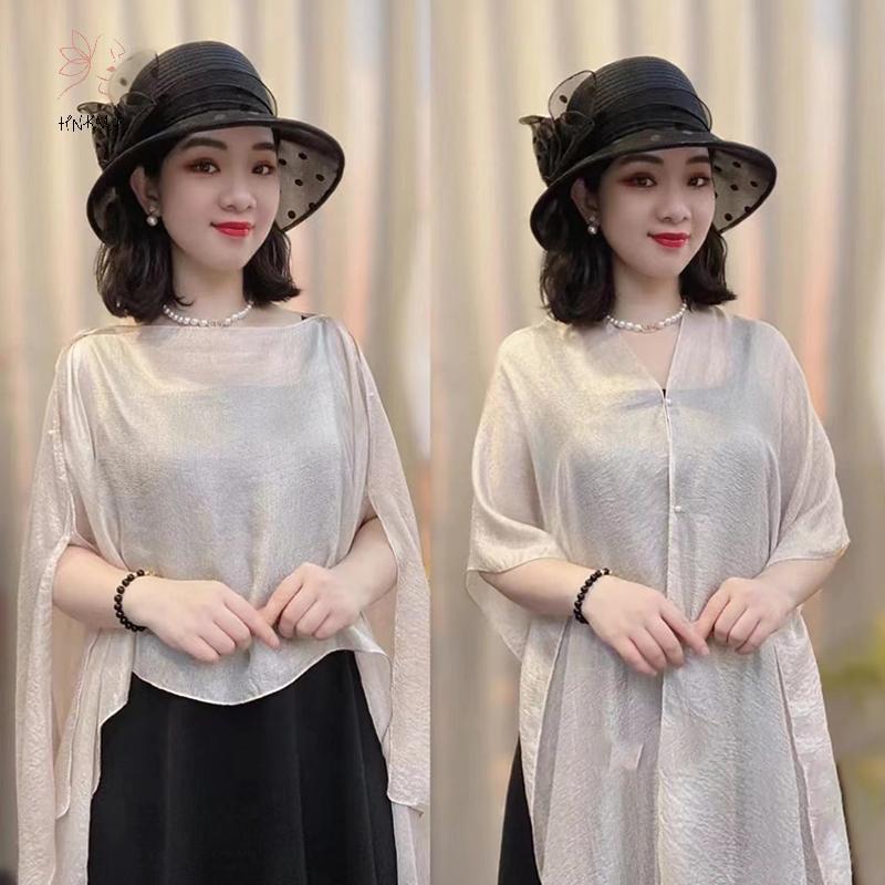 HKNMP Khăn voan mềm mại dành cho mùa hè, phù hợp đi biển và thời trang hàng ngày.