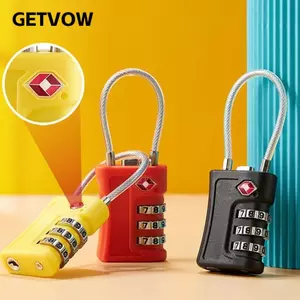 GETVOW 3 Chữ Số Kết Hợp Khóa, Dây An Ninh Dụng Cụ Khóa Mật Khẩu Hải Quan, Bền Chống Trộm TSA Ổ Khóa Vali Hành Lý Mã Hóa Khóa Du Lịch
