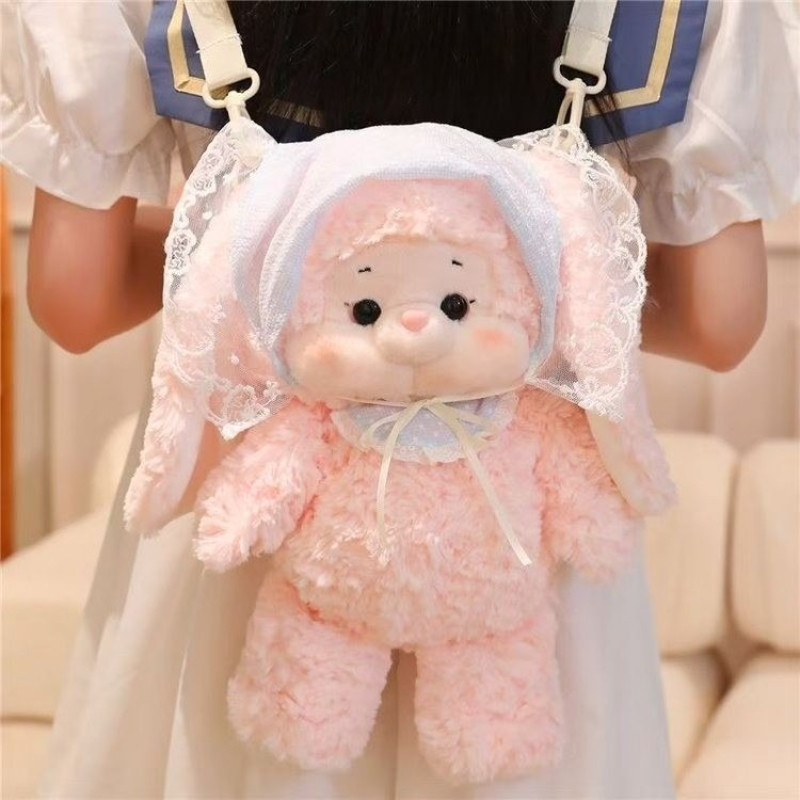 【Túi Đôi 2in1】Ba Lô Hình Thú 40cm - Cừu & Thỏ Siêu Cấp Đáng Yêu, Quà Tặng Sinh Nhật Ý Nghĩa,Quai đeo có thể tháo rời