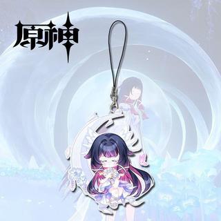 Genshin Impact Child of the Moon Damselette Columbina Phone Chain Metal Acrylic Cellphone Chain Phone Lanyard Keycha