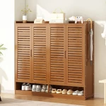 tủ đựng giày/kệ để giày -Tủ giày bằng gỗ tự nhiên 6 / 7 lớp Tủ giày tiết kiệm không gian Tre dung tích lớn — ảnh 4