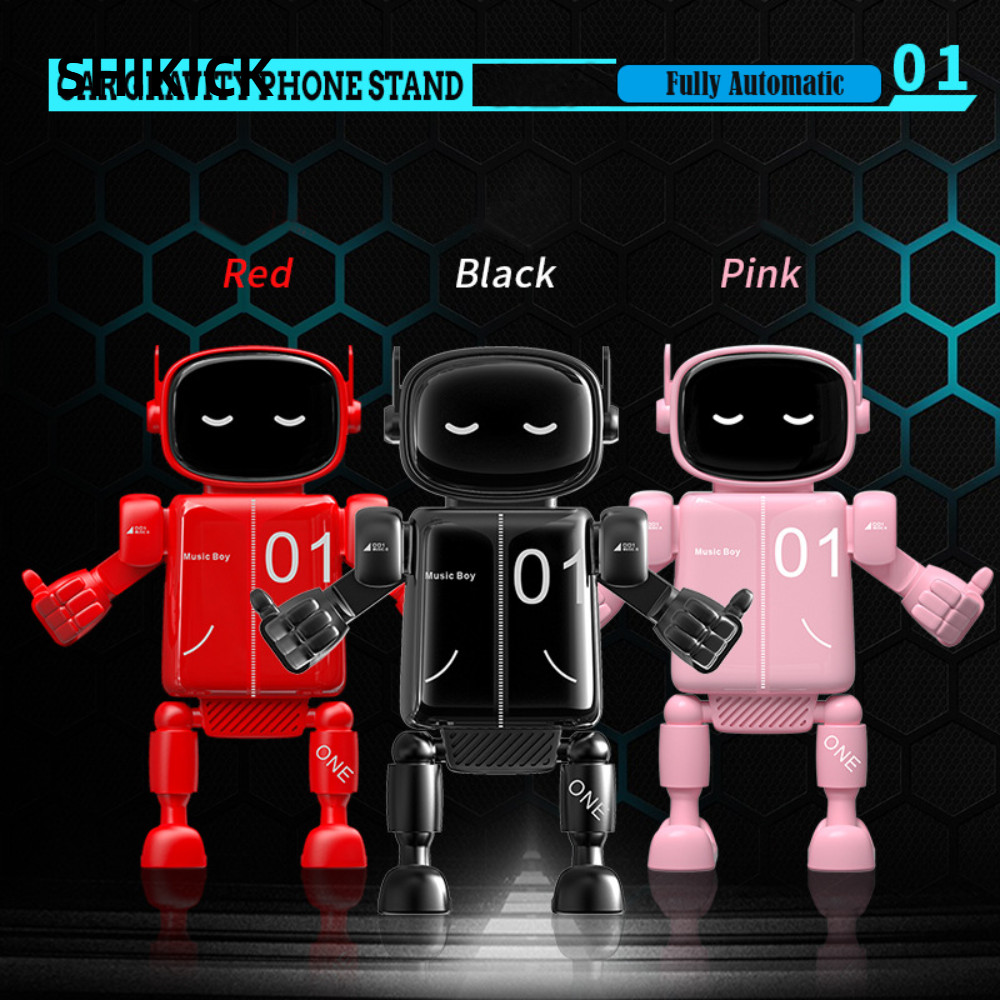 Giá đỡ điện thoại ô tô SHIKICK, Mô hình Robot loại trọng lực ABS, Robot có độ cao Hình dạng hoạt hình đa năng Nội thất ô tô