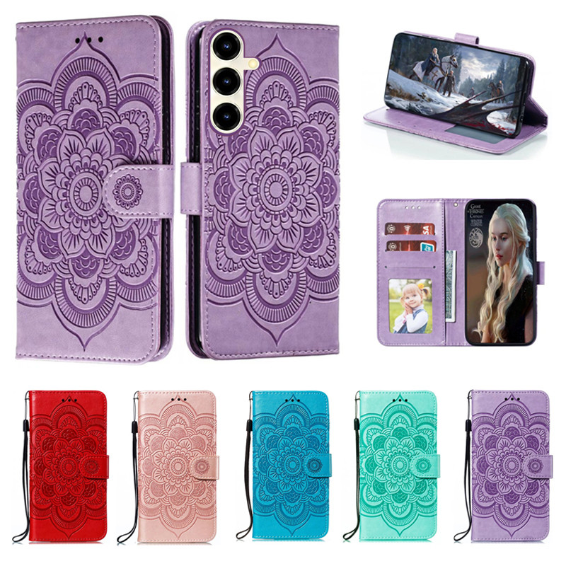 Emboss Hoa Da Ốp Lưng Điện Thoại ZTE Blade Nubia V80 Max Datura Ví Flip Book Case Cover Funda