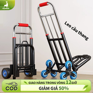 Xe Kéo Hàng Đa Năng Xe Đẩy Hành Lý Đi Chợ - Khung Thép Cứng Cáp, Chịu Lực Tốt, Di Chuyển Nhẹ Nhàng[Tặng Dây Buộc]