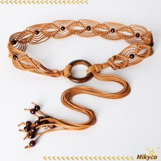 Thắt lưng MIKYCO tua rua thắt nút, phong cách Bohemia cổ điển, dễ điều chỉnh
