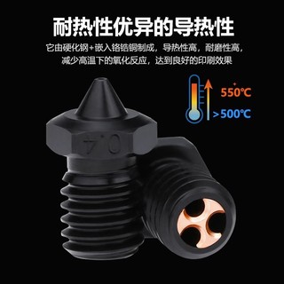 Phụ kiện máy in 3d E3D V6 Vòi phun thép cứng CHT Clone Vòi phun dòng chảy cao Chống mài mòn Vòi phun chịu nhiệt độ cao CQEG
