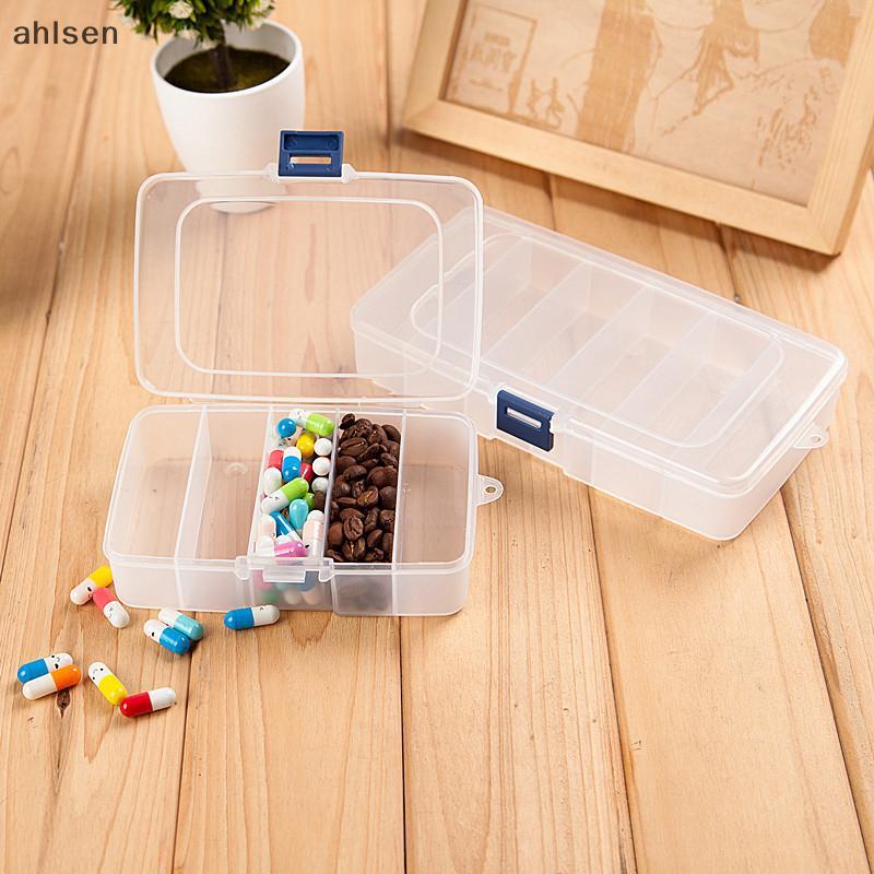 Ahlsen Trong Suốt 5 / 6 Lưới Nhựa Di Động Kẹp Tóc Trang Sức Hộp Bảo Quản Phụ Kiện Người Tổ Chức Hộ Gia Đình Du Lịch Tiếp Liệu Có Chống Bụi PH