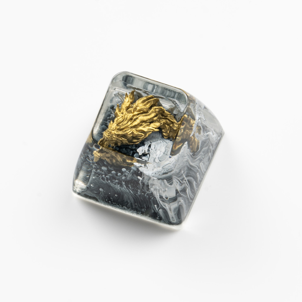 Keycap Artisan Rồng Vàng Resin Thủ Công Golden Dragon Series | KCAP - World of keycaps
