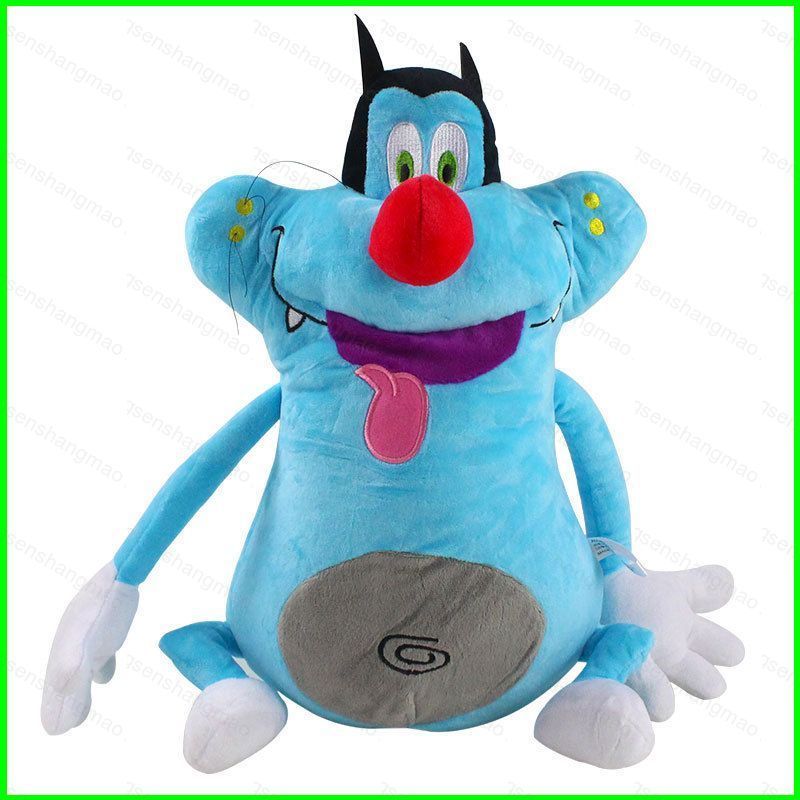 PS1 37CM Oggy et les cafards Hoạt Hình Đồ Chơi Nhồi Bông Mặt Dây Chuyền anime Đồ Chơi Mềm Dễ Thương Oggy Sang Trọng Búp Bê Trang Trí Nhà Cửa Sinh Nhật