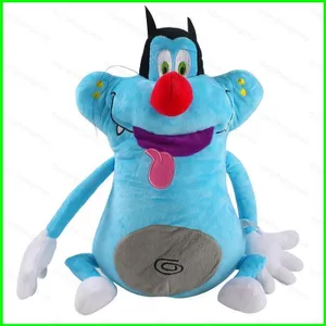 PS1 37CM Oggy et les cafards Hoạt Hình Đồ Chơi Nhồi Bông Mặt Dây Chuyền anime Đồ Chơi Mềm Dễ Thương Oggy Sang Trọng Búp Bê Trang Trí Nhà Cửa Sinh Nhật