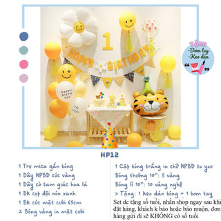 (Freeship Extra) Tổng hợp set bóng trang trí sinh nhật, thôi nôi, happy birthday cho bé trai bé gái mẫu mới nhất DF13