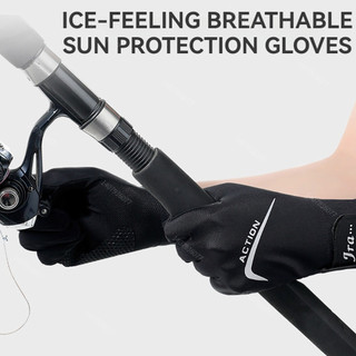 Găng Tay Đi Xe Đạp UPF50+ Mùa Hè, Chống Trơn, Chống UV, Mỏng Nhẹ, Phù Hợp Với Màn Hình Cảm Ứng