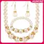 JASMINE Bộ Trang Sức Cưới Thanh Lịch, Mô Phỏng Ngọc Trai, Bông Tai và Vòng Tay Dài cho Cô Dâu