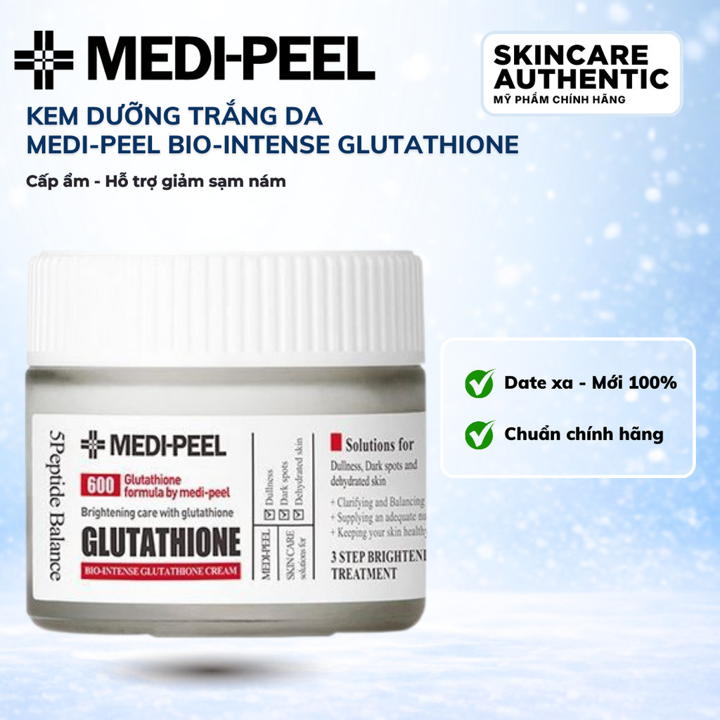 kem dưỡng ẩm glutathione Kem Dưỡng Trắng Da Medi-Peel Bio-Intense Glutathione White Cream Cấp Ẩm Và  Ngăn Ngừa Sạm Nám 50g