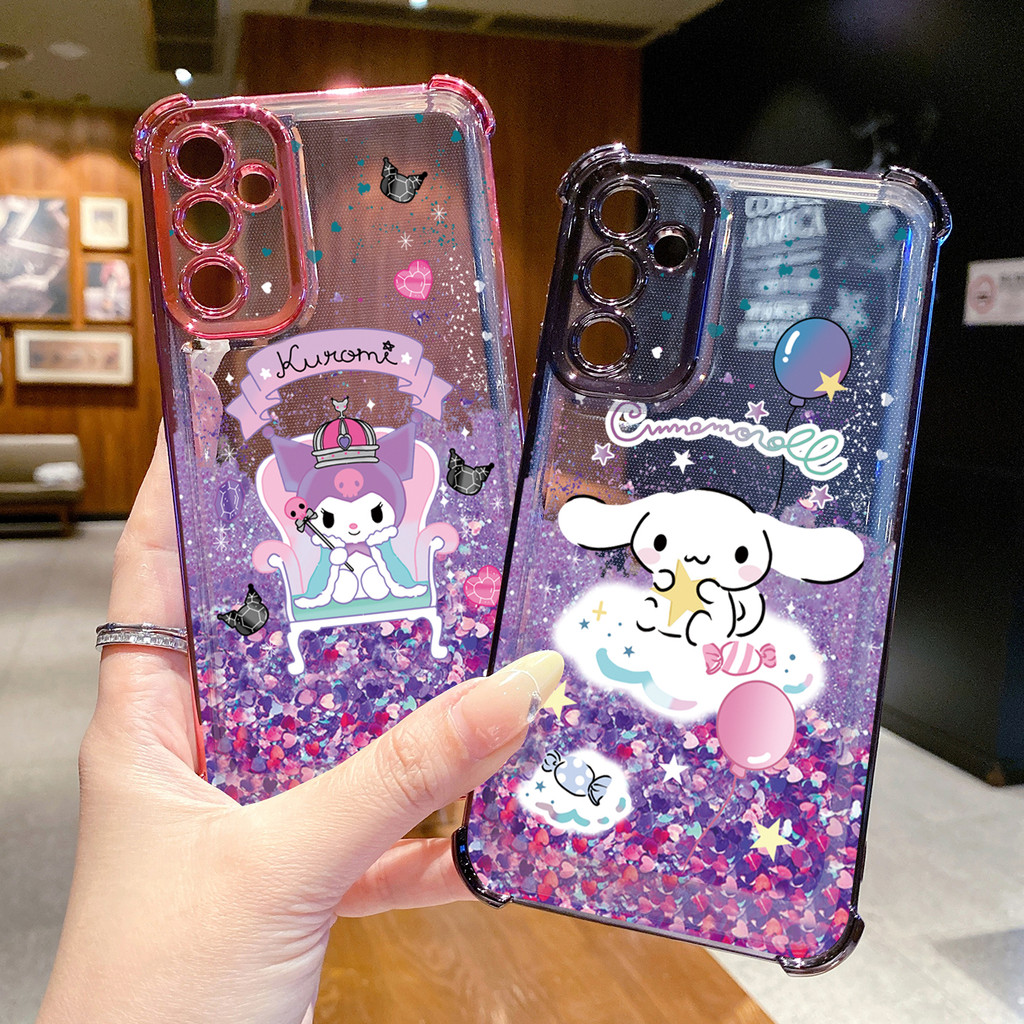 Tương thích với Samsung Galaxy A17 A07 A15 A05 A35 A55 A14 A34 A56 A36 A06 A16 Kuromi MY Melody Vỏ mạ trong suốt dễ thương Vỏ chống rơi FD