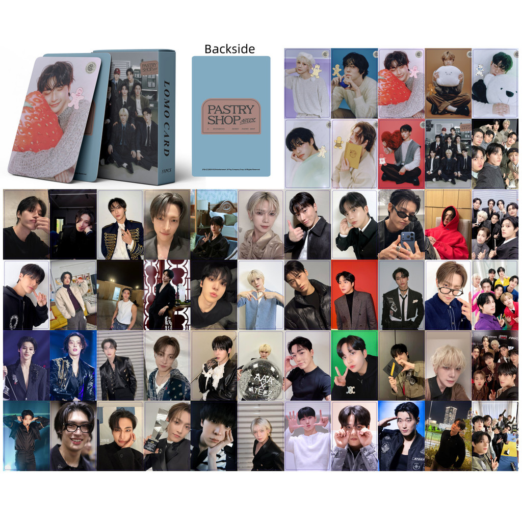 LINXX 55 CÁI ATEEZ Lomo Cards 2026 Season S Lời chào K Pop Photocard Set Hàn Quốc Thần tượng cậu bé Nhóm sưu tập Quạt Merch Quà tặng ngày lễ Thẻ ảnh kỷ vật