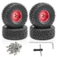 4 57mm 1.0 "Kim Loại Beadlock Bánh Xe Lốp Bộ Cho 1 / 18 RC Xe Bánh Xích TRX4M SCX24 Nâng Cấp Phần Phụ Kiện