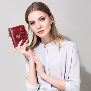 Ví nữ AWNGD, Ví đựng thẻ nhiều thẻ bằng da PU, Dây kéo đóng cửa Hộp đựng thẻ nhỏ gọn chống thấm nước Quà tặng cho bé gái