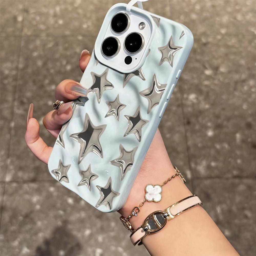Gradient Grey Pentacles cho 16 trường hợp iPhone 17Air Meteor Tattoo 14 13 11Pro