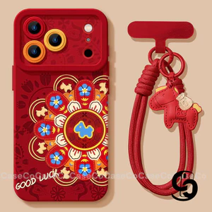 Ốp Lưng Cho Redmi 15C 14C A5 13C 12C 12 NFC Redmi Note 15 14 12 11 13 Pro Poco C75 C85 Vỏ dây buộc hoa ngựa may mắn