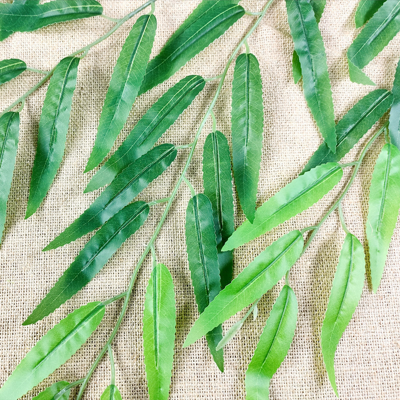 🌟Mô Phỏng Lá Liễu Nhánh Cây Liễu Nhánh Giả Lá Ngoài Trời Sân Thu Trang Trí Cây Xanh Cảnh Vườn 4LAF