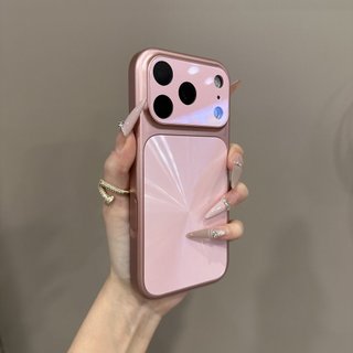Như 17Pro Ống Kính Mạ Điện Aurora Màu Trơn Acrylic Ốp Lưng Điện Thoại iPhone 17Promax 13 14 15 16 Pro Max Chống Sốc Nam Nữ Vỏ Di Động