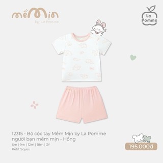 La pomme SS26.T2.2 Bộ cộc tay Mềm Mịn by La Pomme phối sắc màu, mềm mịn cho bé