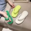 Dép xỏ ngón nữ OUSXA, Giày đi biển đế mềm EVA, Dép phòng tắm chống trượt màu kẹo cho cặp đôi và nữ