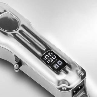 Máy Cắt Tóc Điện Sạc Pin Chuyên Nghiệp, Lưỡi Cắt Kim Loại, Màn Hình Hiển Thị Điện, Dành Cho Nam Giới & Salon