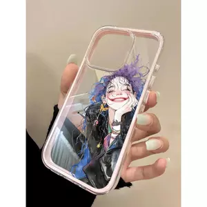 Tóc tím mát mẻ cho 16 trường hợp iPhone 17Air 3 trong 1 bezel 14 13 11Pro