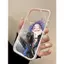 Tóc tím mát mẻ cho 16 trường hợp iPhone 17Air 3 trong 1 bezel 14 13 11Pro