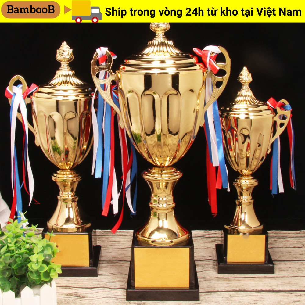 Cốc nhỏ BAMBOOB, Cúp vàng có nắp, Nhà vô địch trường bóng đá thi đấu, Đồ chơi cúp cho trẻ em