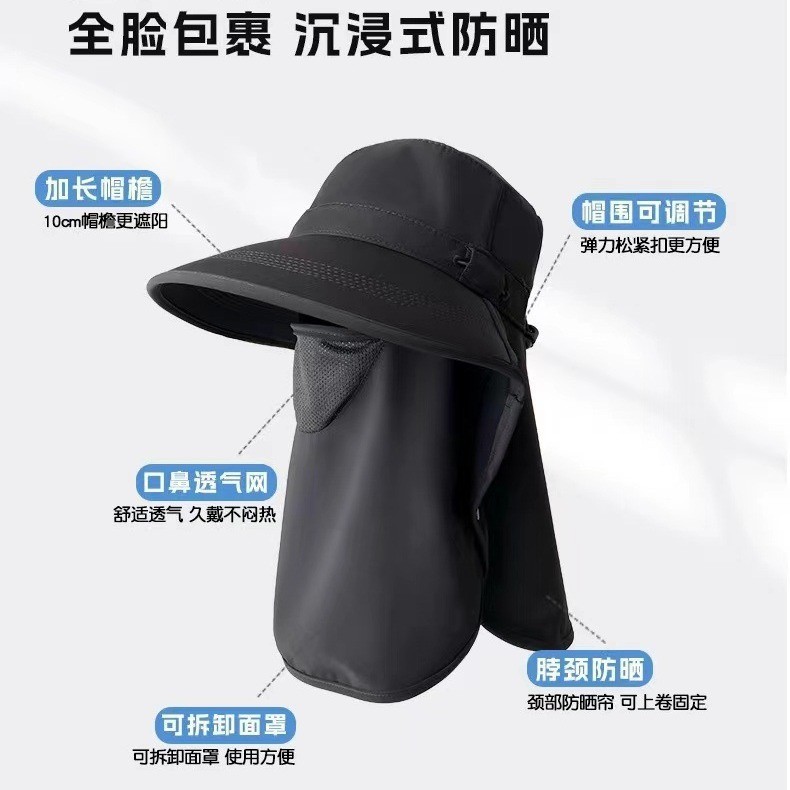 Mũ Chống Nắng Thoáng Khí Bảo Vệ Cổ, Tích Hợp Chống Tia UV, Phù Hợp Mùa Hè