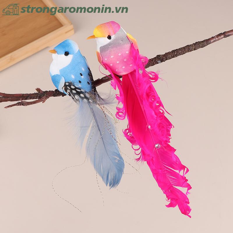ST Xốp Mô Phỏng Lông Chim Mô Hình DIY Cưới Trang Trí Sân Vườn Nhà (60-100 Cái) ST